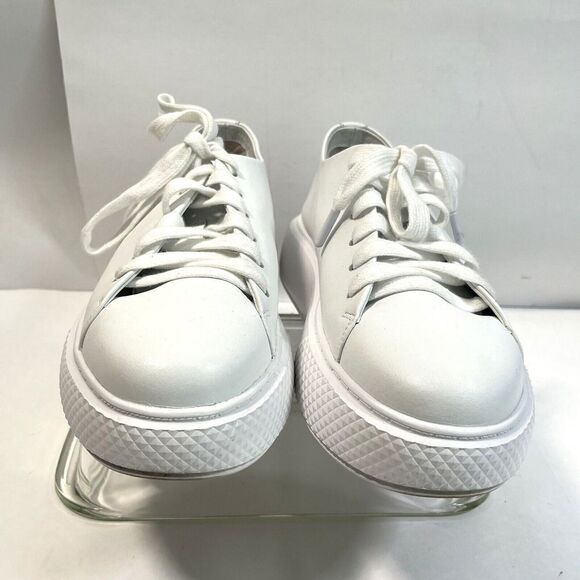 Jeffrey Campbell PLAY Womens Solid White Platform Sneaker Size 9.5 Nordstrom - Picture 5 of 14